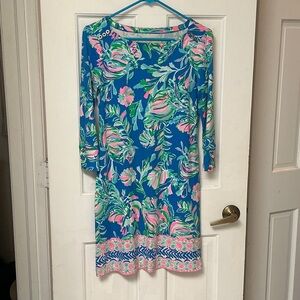Lilly Pulitzer Vibrant Blue and Pink Floral Dress